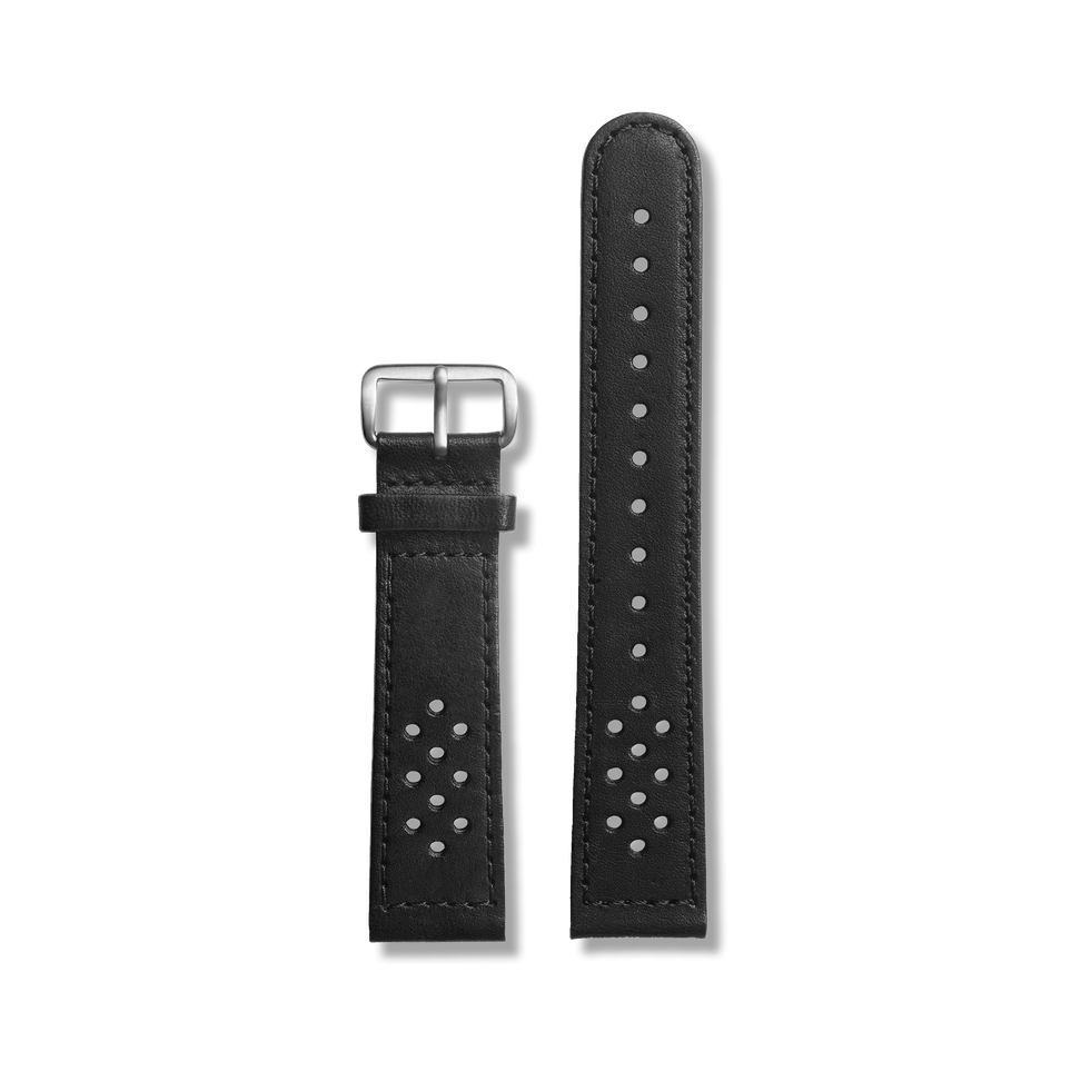 Svart Racing Klassisk - Silver 20MM